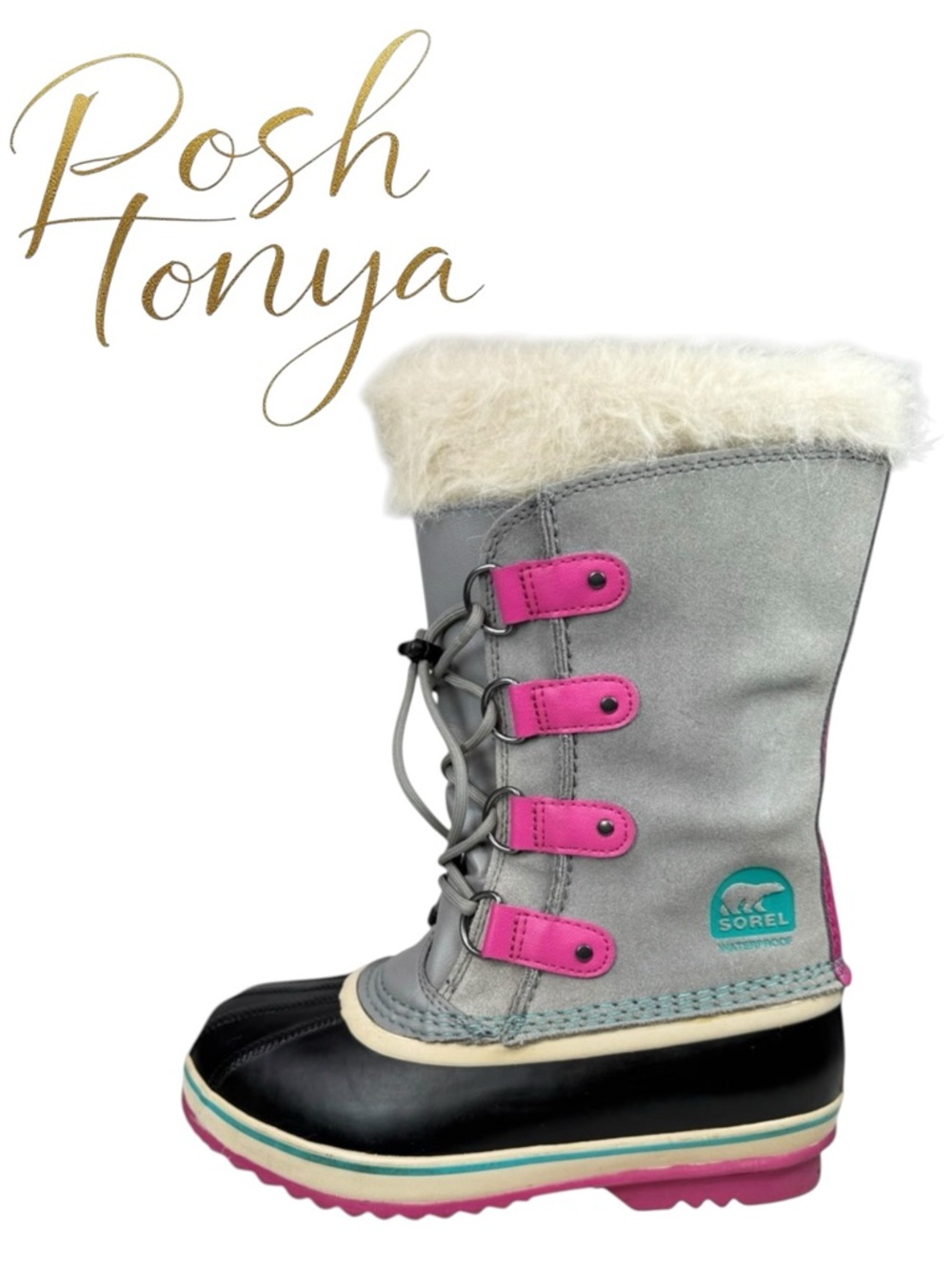 Sorel Joan of Arctic Waterproof Suede Faux Fur Snow Boots Size 5 Cozy Wintercore